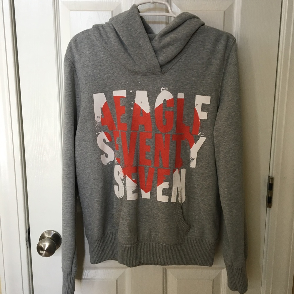 American Eagle Outfitters Grey Hooded Sweatshirt